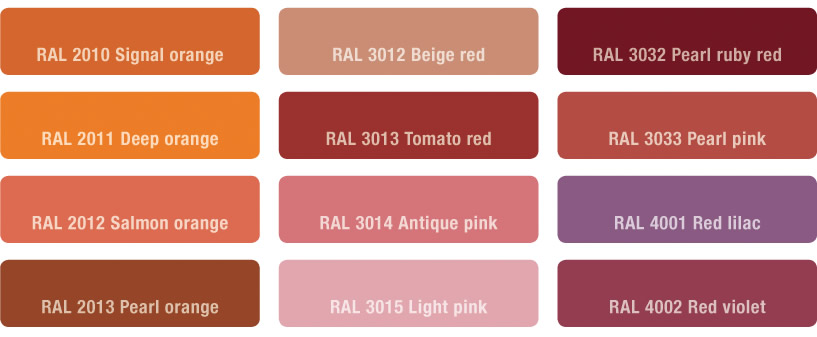 moulded fibregrating colours