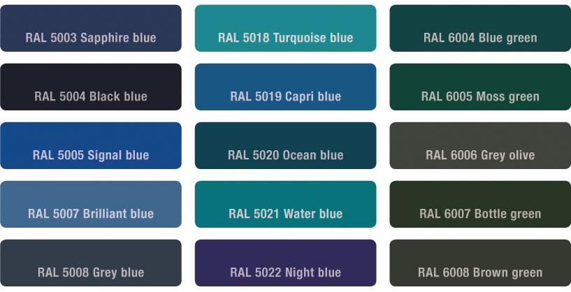 moulded fibregrating colours